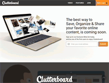Tablet Screenshot of clutterboard.com
